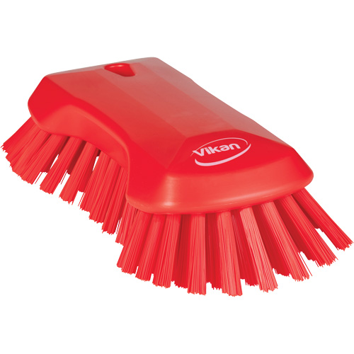 Hand Brush, Extra Stiff Bristles, 9-1/10" Long, Red Les Fournitures Industrielles Méga