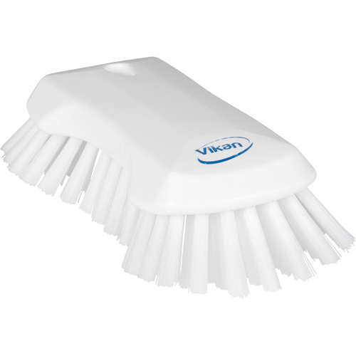 Hand Brush, Extra Stiff Bristles, 9-1/10" Long, White Les Fournitures Industrielles Méga