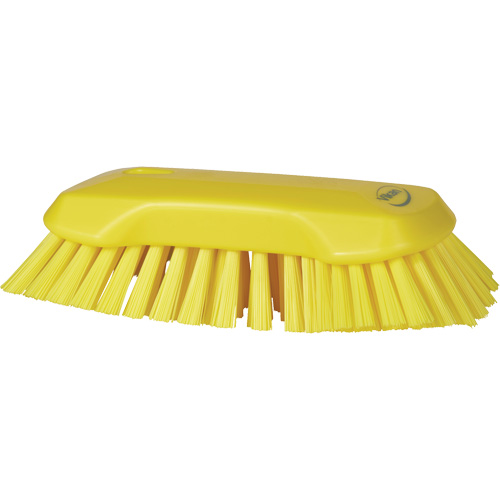 Hand Brush, Extra Stiff Bristles, 9-1/10" Long, Yellow Les Fournitures Industrielles Méga