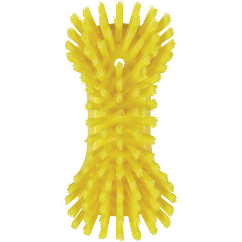 Hand Brush, Extra Stiff Bristles, 9-1/10" Long, Yellow Les Fournitures Industrielles Méga