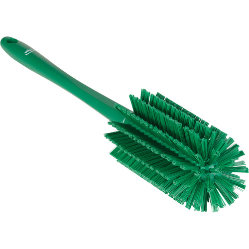 Brosse moyenne avec manche, Soies Ferme, Longueur de 17", Vert Les Fournitures Industrielles Méga