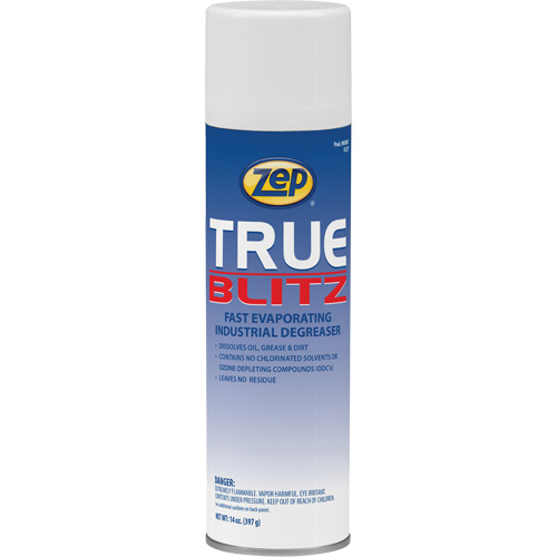 D&eacute;graissant industriel &agrave; &eacute;vaporation rapide True Blitz, 14 oz, Canette a&eacute;rosol Les Fournitures Industrielles Méga