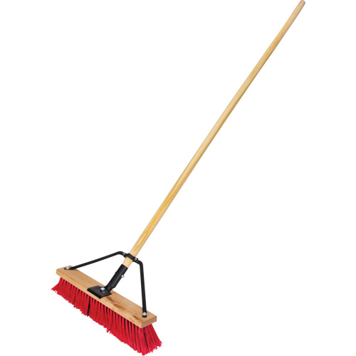 Balai-brosse &agrave; manche renforc&eacute;, 18", Moyen, Soies PVC Les Fournitures Industrielles Méga