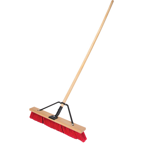 Balai-brosse &agrave; manche renforc&eacute;, 24", Moyen, Soies PVC Les Fournitures Industrielles Méga