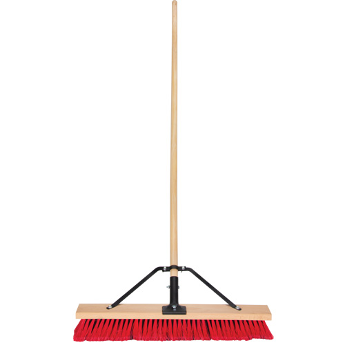 Balai-brosse &agrave; manche renforc&eacute;, 24", Moyen, Soies PVC Les Fournitures Industrielles Méga