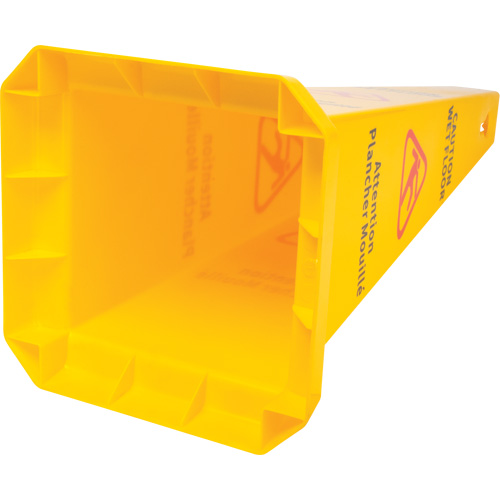 Wet Floor Safety Cone, Bilingual with Pictogram Les Fournitures Industrielles Méga
