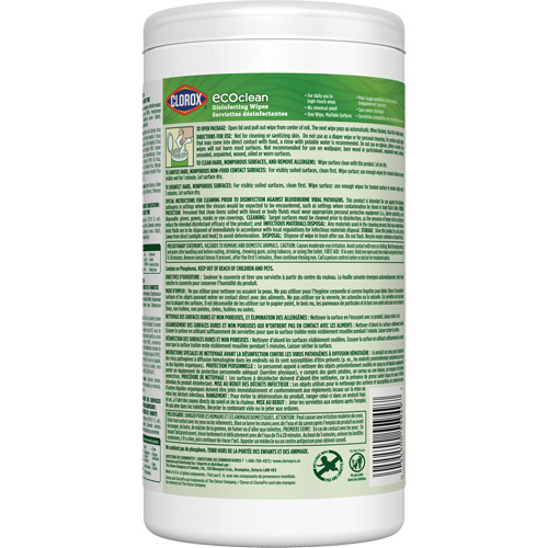 EcoClean Disinfecting Wipes, 75 Count Les Fournitures Industrielles Méga
