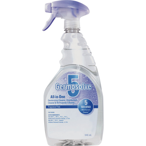 D&eacute;sinfectant et d&eacute;sodorisant Germosolve 5, 946 ml, Bouteille &agrave; g&acirc;chette Les Fournitures Industrielles Méga