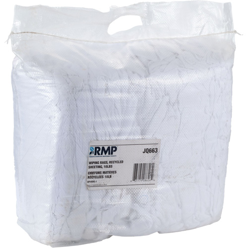 Wiper Rags, White, 10 lbs. Les Fournitures Industrielles Méga