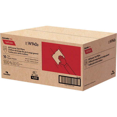 PRO Tuff-Job&reg; Teat Wipes, All-Purpose, 10-1/4" L x 9-1/8" W Les Fournitures Industrielles Méga