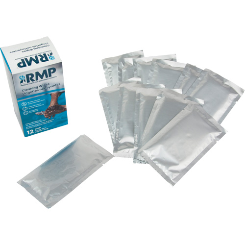 Individually Wrapped Cleaning Wipes, 12 Wipes, 8" x 9-1/2" Les Fournitures Industrielles Méga