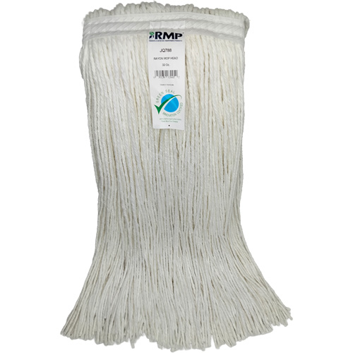 T&ecirc;te de vadrouille &eacute;troite &agrave; 4 plis, Rayonne, 32 oz, Style Coup&eacute; Les Fournitures Industrielles Méga