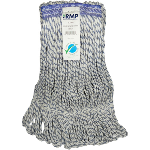 Candy-Striped Mop Head, Floor Finishing, Synthetic, Loop Style Les Fournitures Industrielles Méga