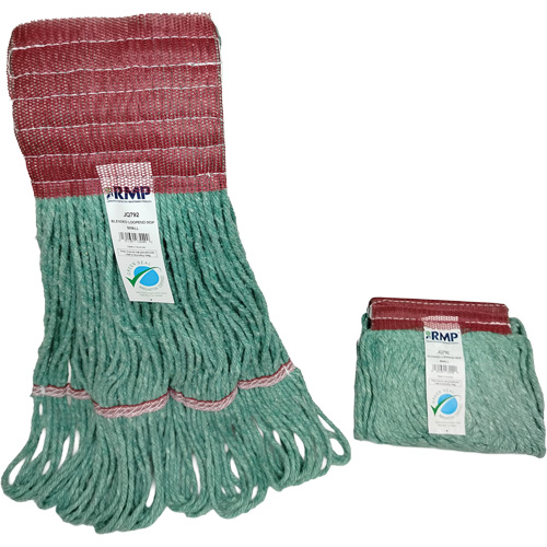 T&ecirc;te de vadrouille &agrave; bande large, Antimicrobien/Finition de plancher/Sp&eacute;cialis&eacute;, Coton/Rayonne/Synth&eacute;tique, Style Boucle Les Fournitures Industrielles Méga