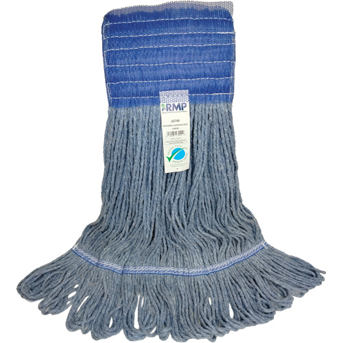 Wide-Band Mop Head, Antimicrobial/Floor Finishing/Specialty, Cotton/Rayon/Synthetic, Loop Style Les Fournitures Industrielles Méga