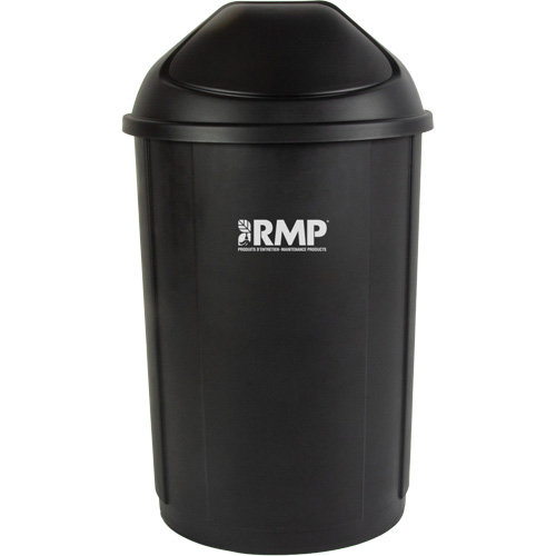 Half-Round Garbage Bin with Lid, Polyethylene, 21 US gal. Les Fournitures Industrielles Méga