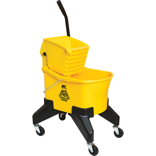 Grizzly Mop Wringer & Bucket, Down Press, 8 US Gal. (32 Quart), Yellow Les Fournitures Industrielles Méga