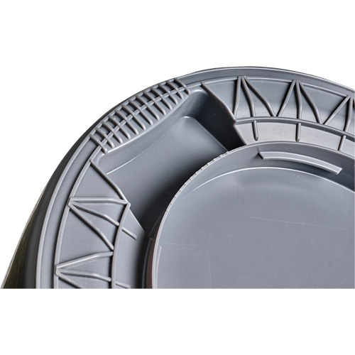 Contenant gris Titan pour d&eacute;chets, Plastique, 20 gal. US Les Fournitures Industrielles Méga