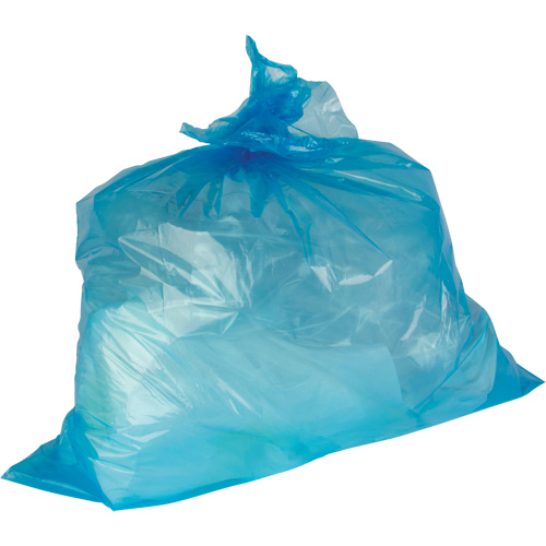 Sacs &agrave; d&eacute;chets de calibre industriel, Fort, 35" la x 50" lo, 0,9 mils, Bleu, Capacit&eacute; 194 L (44 gal.) Les Fournitures Industrielles Méga