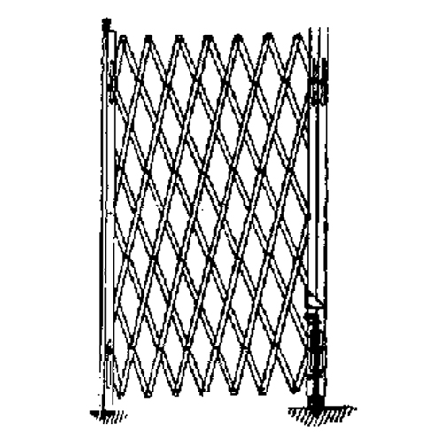 Galvanized Folding Security Gates, Fixed Single Folding, 4' L x 6' H Expanded Les Fournitures Industrielles Méga