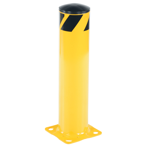Safety Bollard, Steel, 24" H x 5-1/2" W, Yellow Les Fournitures Industrielles Méga