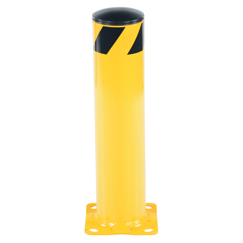Safety Bollard, Steel, 24" H x 5-1/2" W, Yellow Les Fournitures Industrielles Méga
