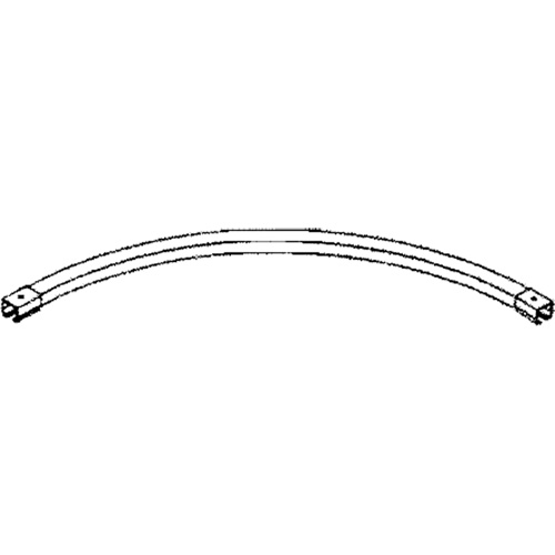 90° Curved Curtain Partition Track with Splicers, 3' L Les Fournitures Industrielles Méga
