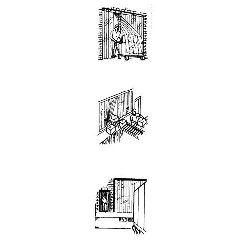 Portes &agrave; lani&egrave;res, 4' x 7' Ouverture de la porte, Largeur des lani&egrave;res 8", &eacute;paisseur  des lani&egrave;res 0,080" Les Fournitures Industrielles Méga