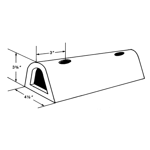 D&eacute;fenses de quai en caoutchouc refoul&eacute;, Caoutchouc, 4-1/2" la x 12" lo x 3-3/4" p Les Fournitures Industrielles Méga
