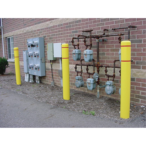 Polyethylene Bollard Covers, 6-5/8" Dia. x 72" L, Yellow Les Fournitures Industrielles Méga