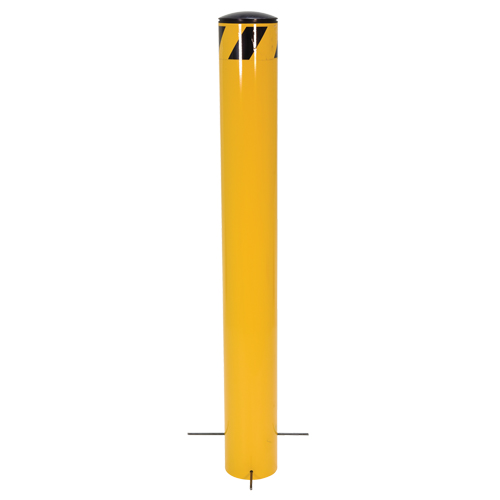 Pour-In-Place Bollards, Steel, 36-1/2" H x 5-9/16" W, Yellow Les Fournitures Industrielles Méga