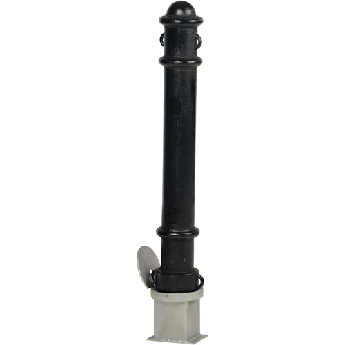 Bornes d&eacute;coratives amovibles, Acier, 40" h x 4-1/2" la, Noir Les Fournitures Industrielles Méga