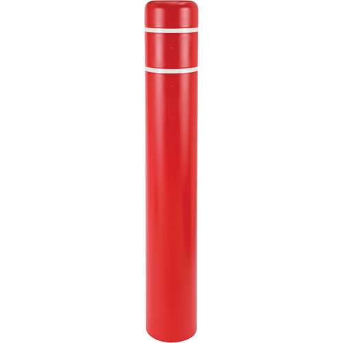 Polyethylene Bollard Covers, 4-1/2" Dia. x 64" L, Red Les Fournitures Industrielles Méga