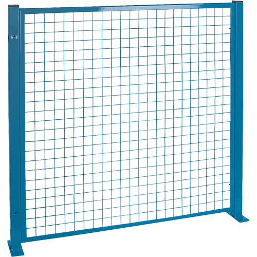 Perimeter Guards - Mesh Style, 4' H x 4' W, Blue Les Fournitures Industrielles Méga
