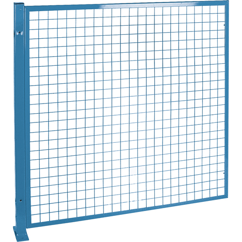 Perimeter Guards - Mesh Style, 4' H x 4' W, Blue Les Fournitures Industrielles Méga