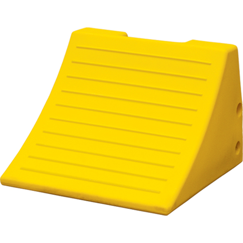Cales-roue robustes, Polyur&eacute;thane, Jaune s&eacute;curit&eacute;, 15-1/10" la x 15" p x 11" h Les Fournitures Industrielles Méga