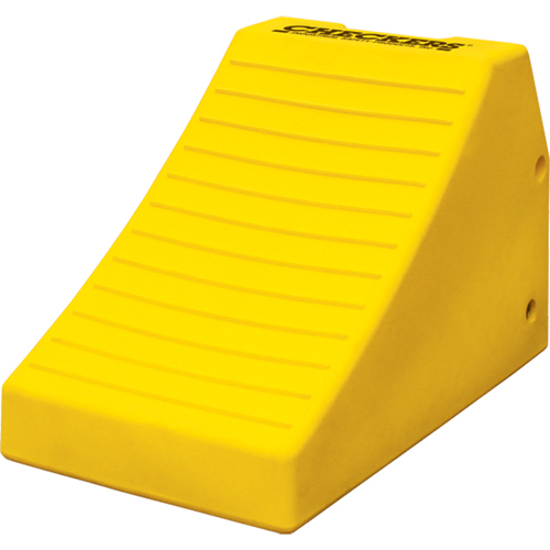 Heavy-Duty Wheel Chocks, Polyurethane, Safety Yellow, 14-1/2" W x 24-3/5" D x 16" H Les Fournitures Industrielles Méga