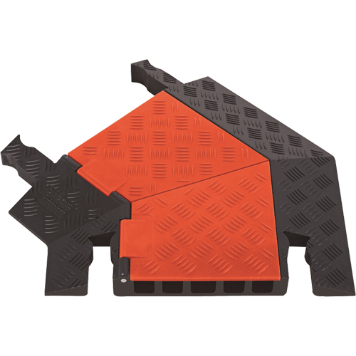 Protecteur de c&acirc;ble pour usage g&eacute;n&eacute;ral &agrave; 5 canaux Guard Dog, virage &agrave; gauche Les Fournitures Industrielles Méga