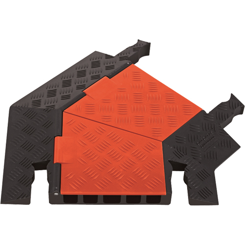 Protecteur de c&acirc;ble pour usage g&eacute;n&eacute;ral &agrave; 5 canaux Guard Dog, virage &agrave; droite Les Fournitures Industrielles Méga