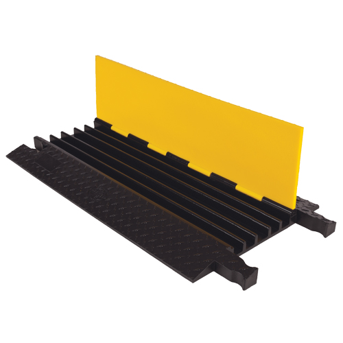 Yellow Jacket&reg; Heavy Duty Cable Protector, 5 Channels, 36" L x 19.75" W x 1.875" H Les Fournitures Industrielles Méga