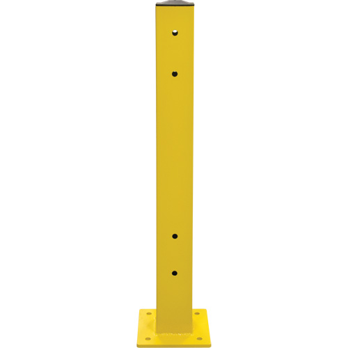 Poteau double pour barri&egrave;re de s&eacute;curit&eacute;, Acier, 5" lo x 44" h, Jaune s&eacute;curit&eacute; OSHA Les Fournitures Industrielles Méga