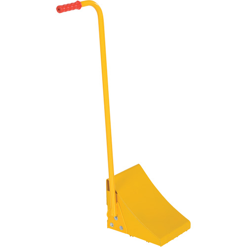 Cale de roue avec poign&eacute;e ergonomique, Acier, Jaune, 8" la x 10-3/4" p x 9-1/8" h Les Fournitures Industrielles Méga