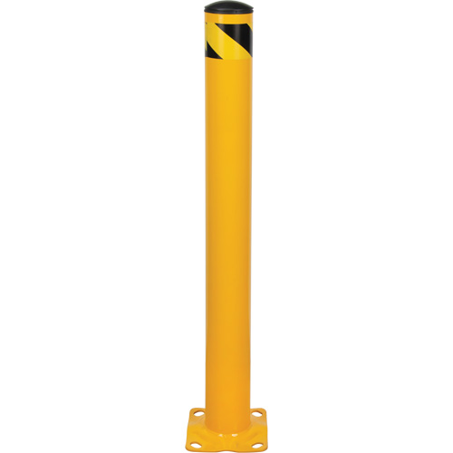 Bollard, Steel, 42" H x 4-1/2" W, Yellow Les Fournitures Industrielles Méga
