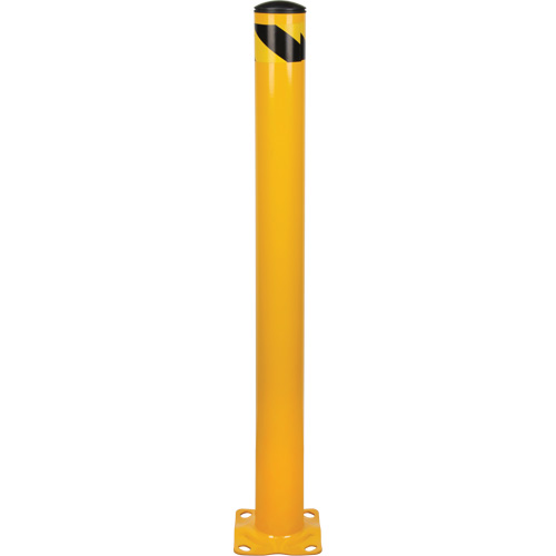 Bollard, Steel, 48" H x 4-1/2" W, Yellow Les Fournitures Industrielles Méga