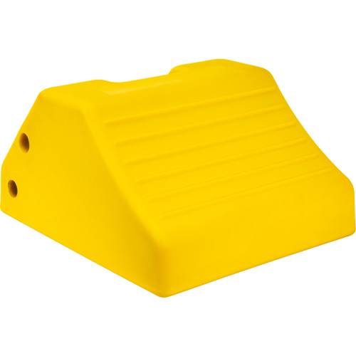Cale de roue robustes, Ur&eacute;thane, Jaune, 15-1/2" la x 17-7/10" p x 10" h Les Fournitures Industrielles Méga