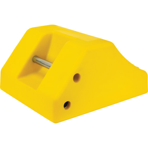 Cale de roue robustes, Ur&eacute;thane, Jaune, 15-1/2" la x 17-7/10" p x 10" h Les Fournitures Industrielles Méga