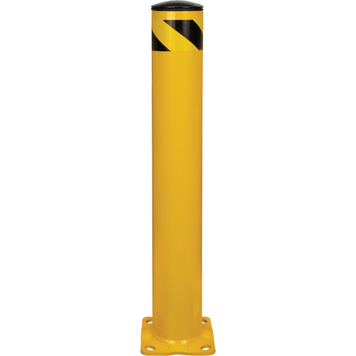 Safety Bollard, Steel, 36" H x 5-1/2" W, Yellow Les Fournitures Industrielles Méga