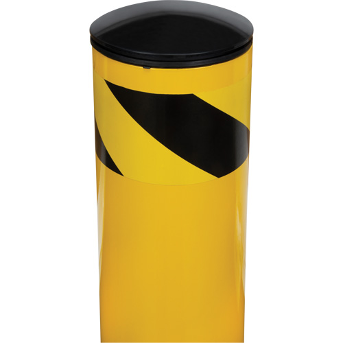 Safety Bollard, Steel, 42" H x 5-1/2" W, Yellow Les Fournitures Industrielles Méga
