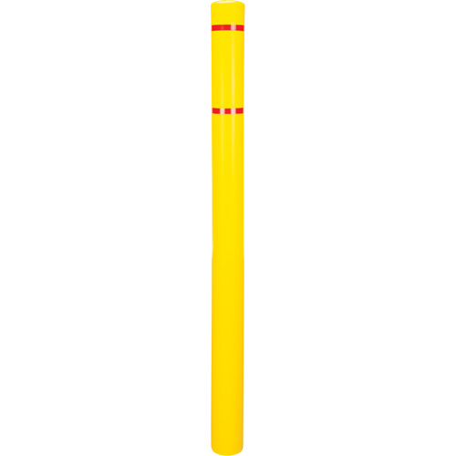 Polyethylene Bollard Cover, 4-1/2" Dia. x 64" L, Red/Yellow Les Fournitures Industrielles Méga