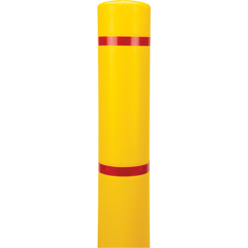 Polyethylene Bollard Cover, 4-1/2" Dia. x 64" L, Red/Yellow Les Fournitures Industrielles Méga
